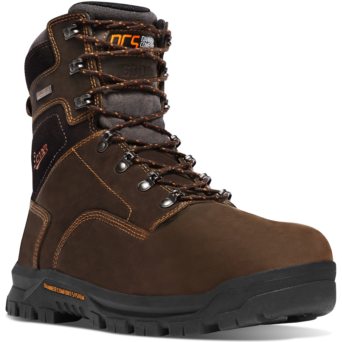 Botas De Trabajo Danner Hombre Mexico - Crafter 8 Composite Toe Marrom Oscuro - BLWTM2340